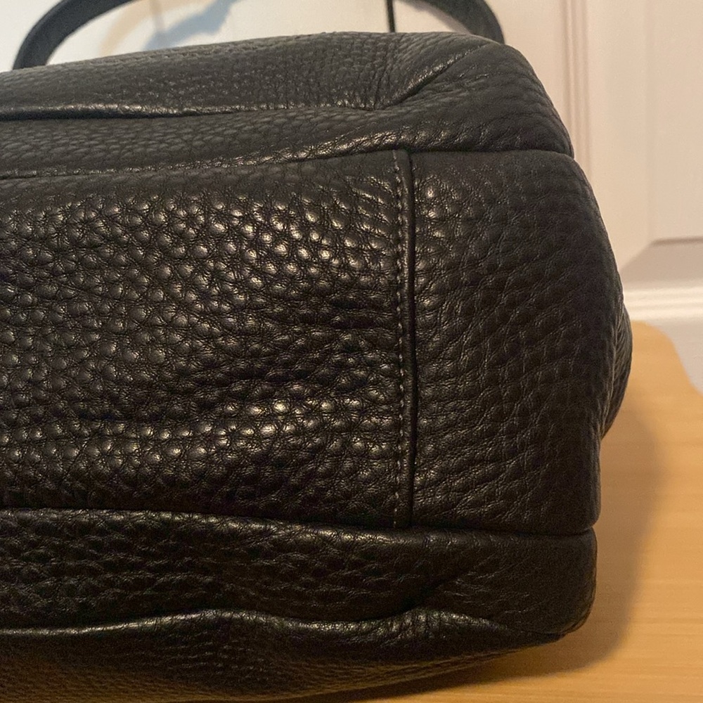 COACH🖤Penelope Black🖤Pebbled Leather Three Compartment Satchel/Like New - Picture 15 of 16